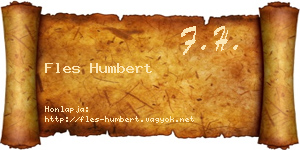 Fles Humbert névjegykártya